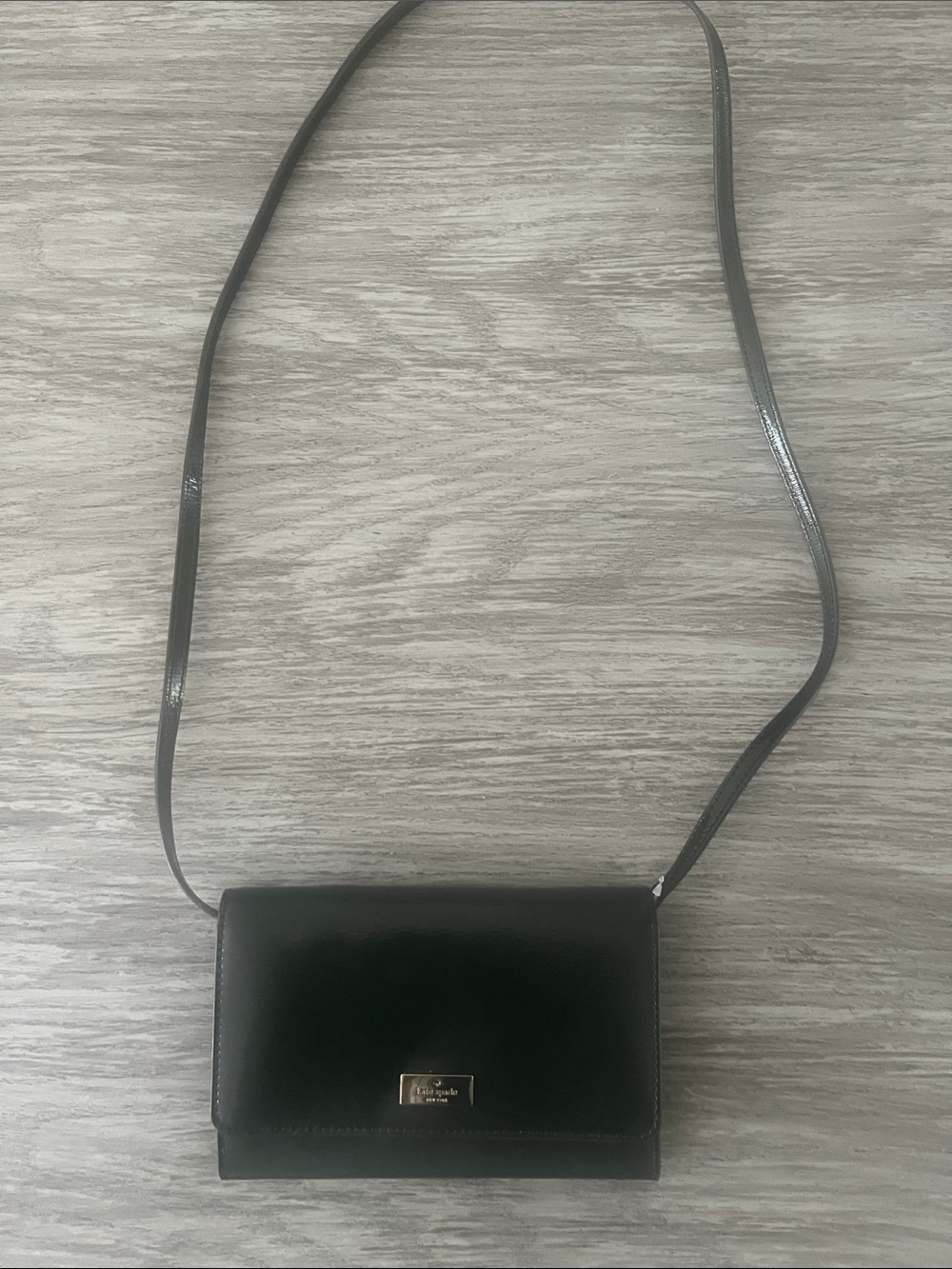 kate spade spruce green patent leather crossbody wallet purse | NWT